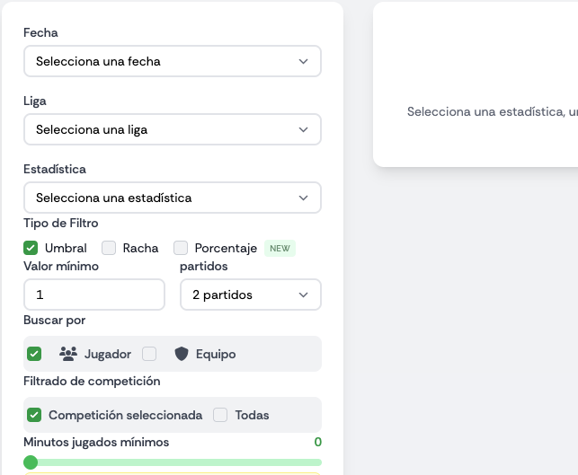 Filtros avanzados